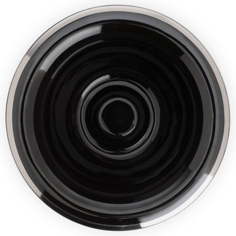 Muhle Porcelain Shaving Bow Black with Platinum Rim