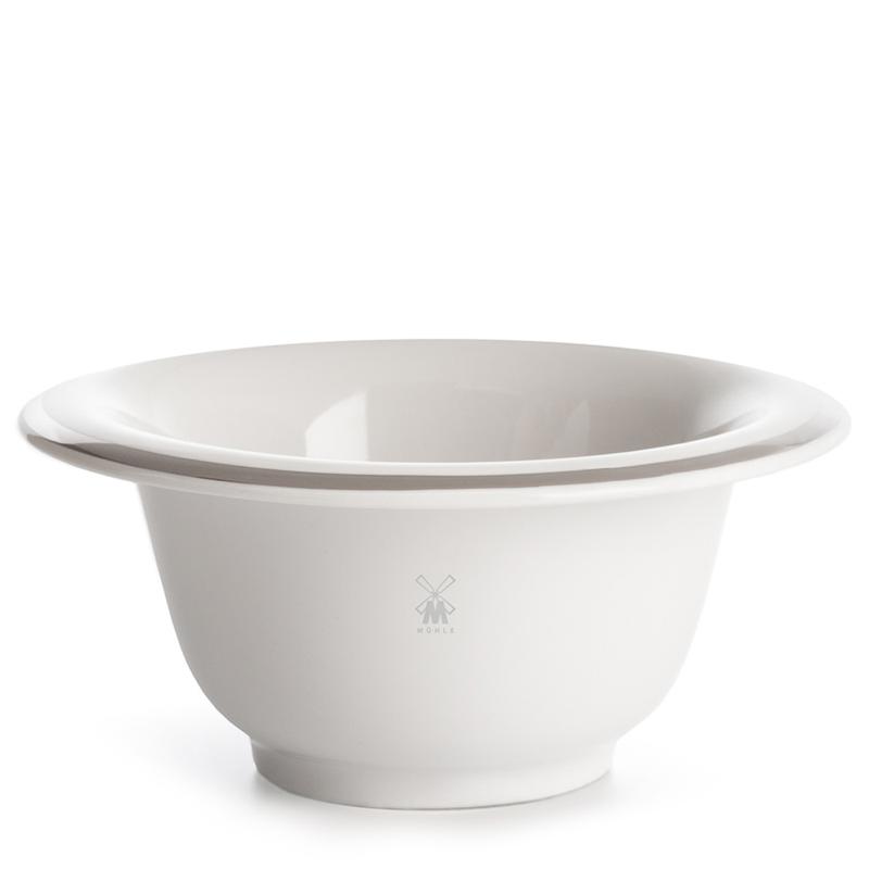 Muhle Porcelain Shaving Bow White with Platinum Rim