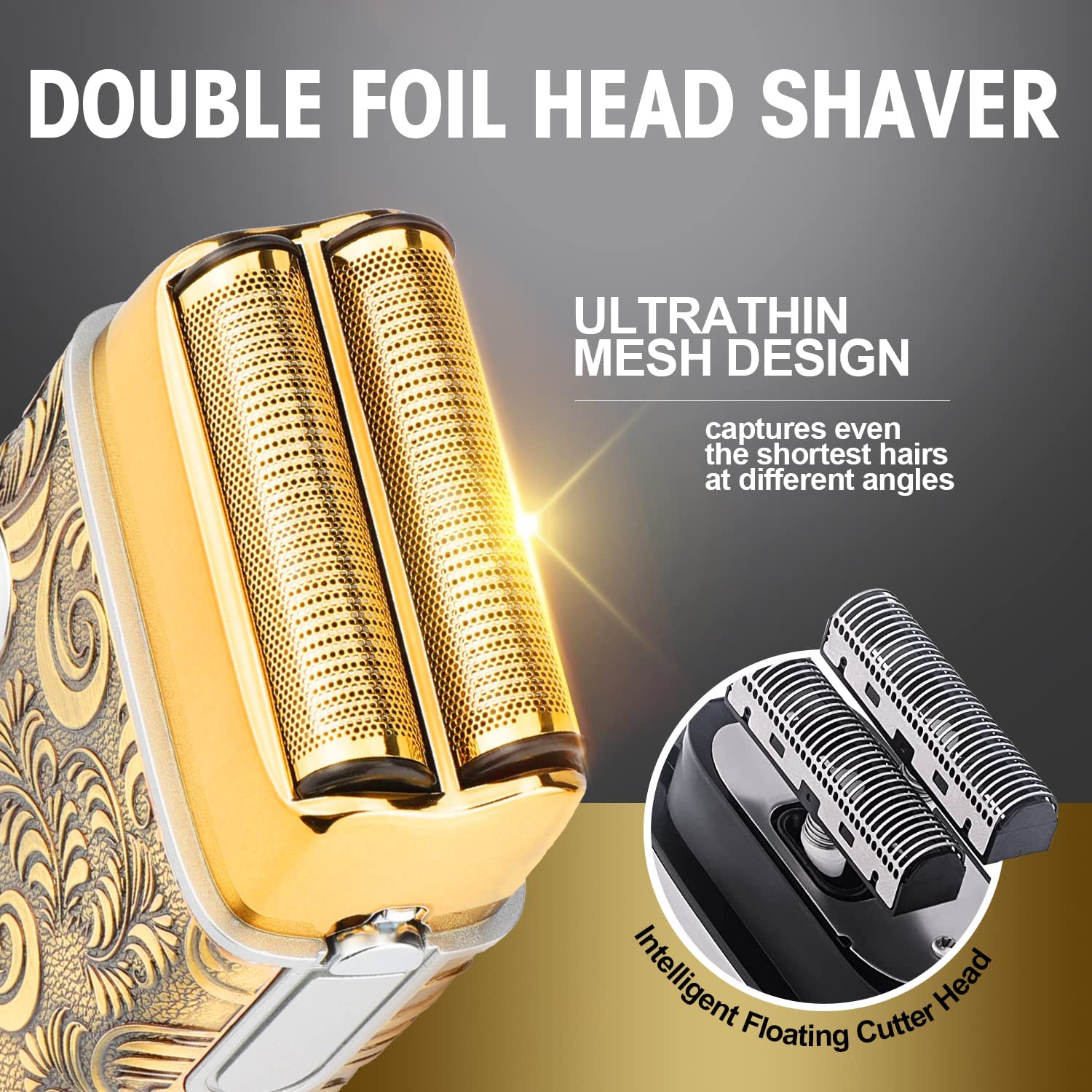 Waterproof Hair/Beard Trimmer for Men & Electric Razor Shaver Set