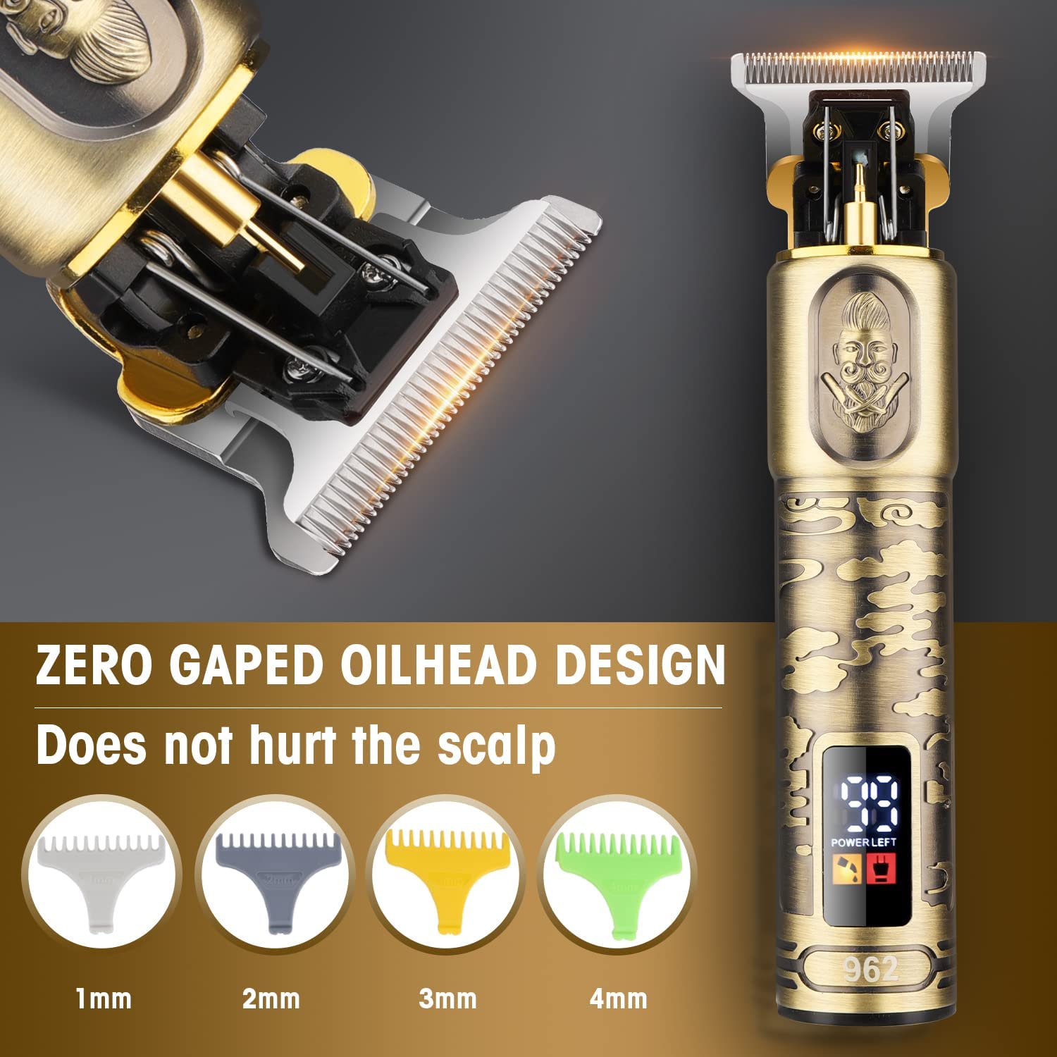 Waterproof Hair/Beard Trimmer for Men & Electric Razor Shaver Set