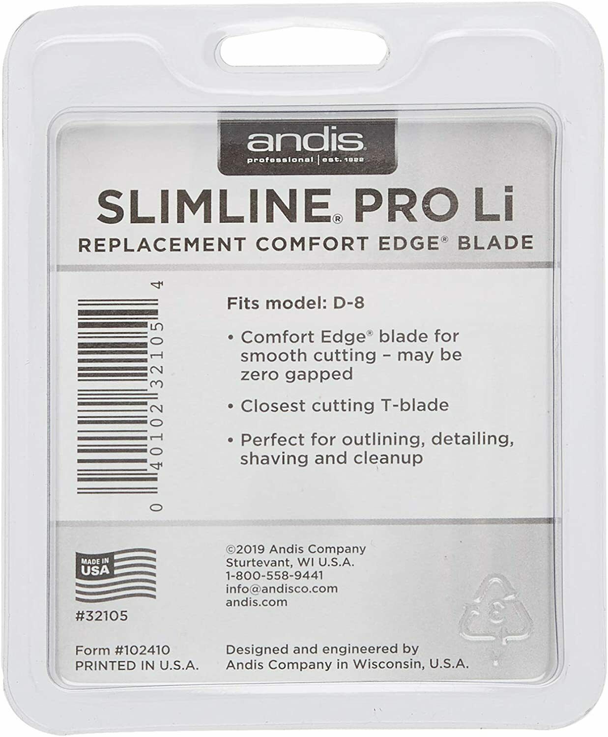 Andis Slimline Pro Li Replacement Comfort Edge T-Blade