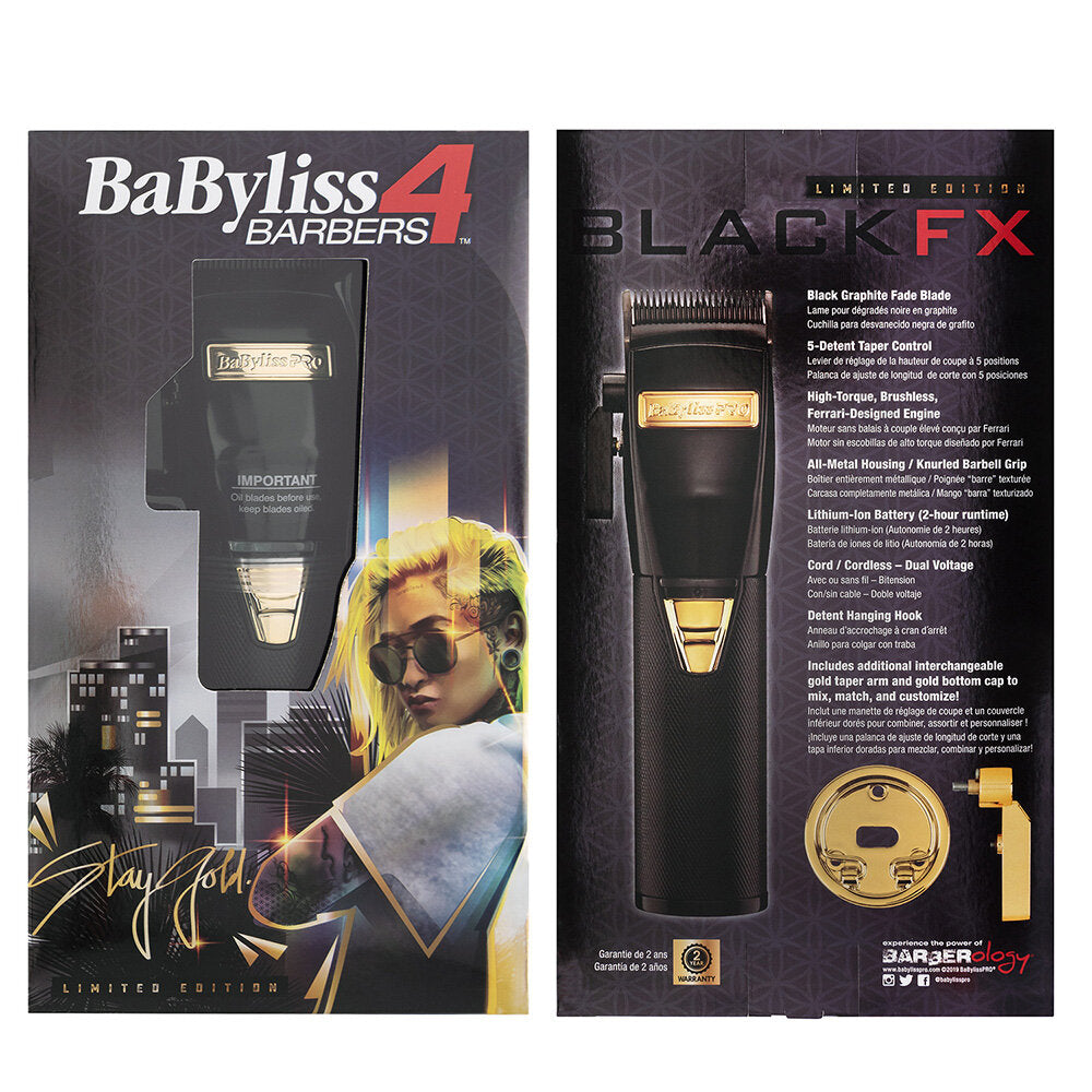 BaByliss PRO Black FX Lithium Hair Clipper - B870BA Package