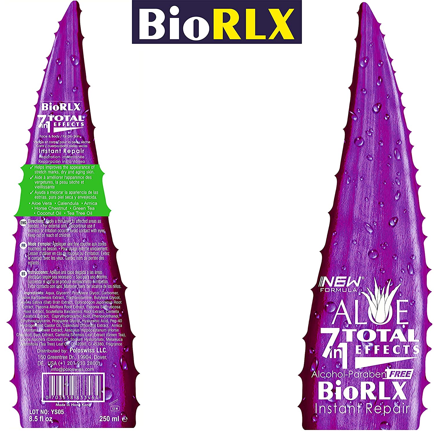 BioRLX 7 in 1 Herbal Total Effects Pure 99% Aloe Vera