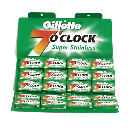 Gillette 7 O'Clock Super Stainless Double Edge 100 Blades