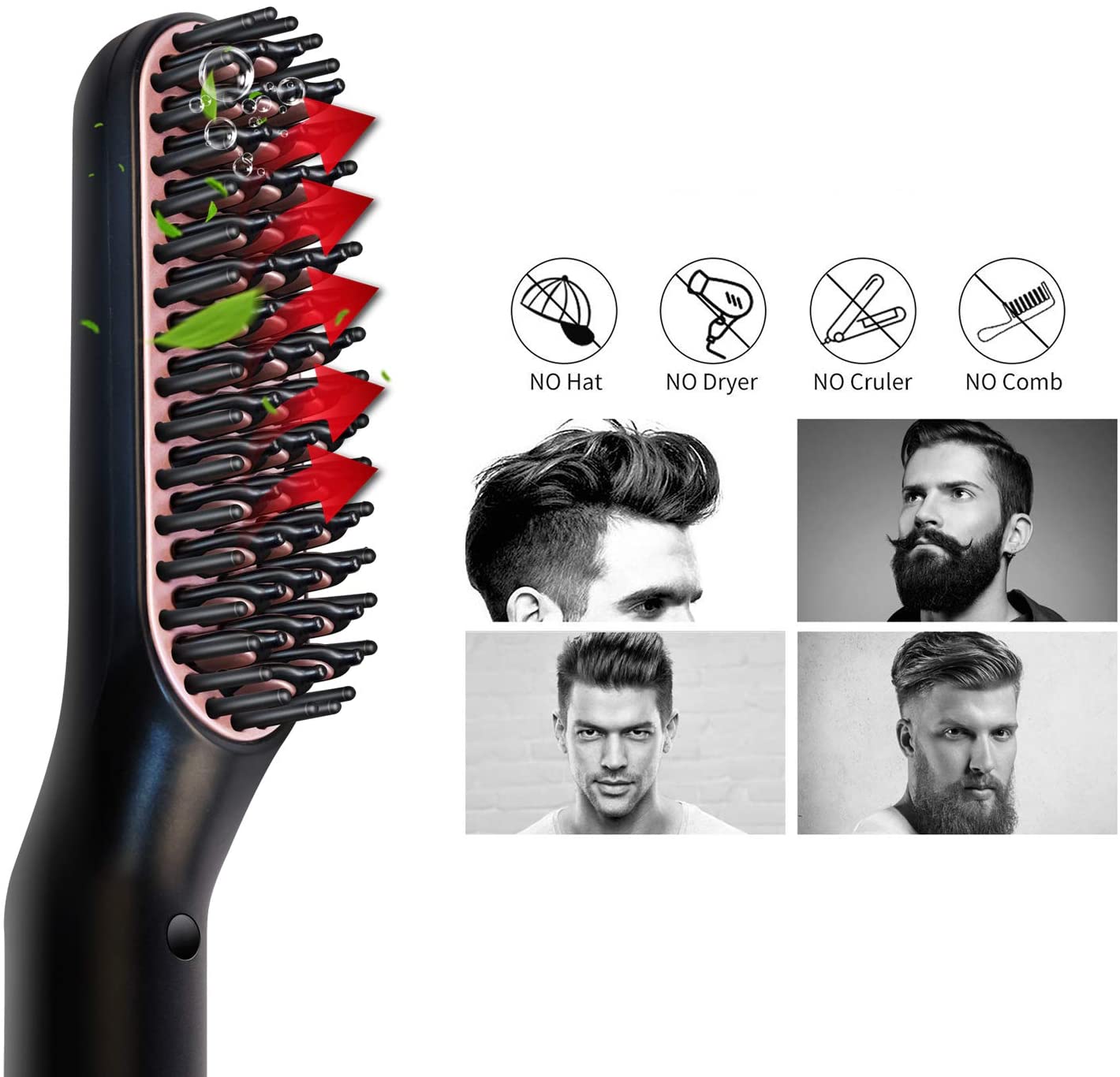 Beard Market™ 3 in 1 Beard and Hair Straightener Brush