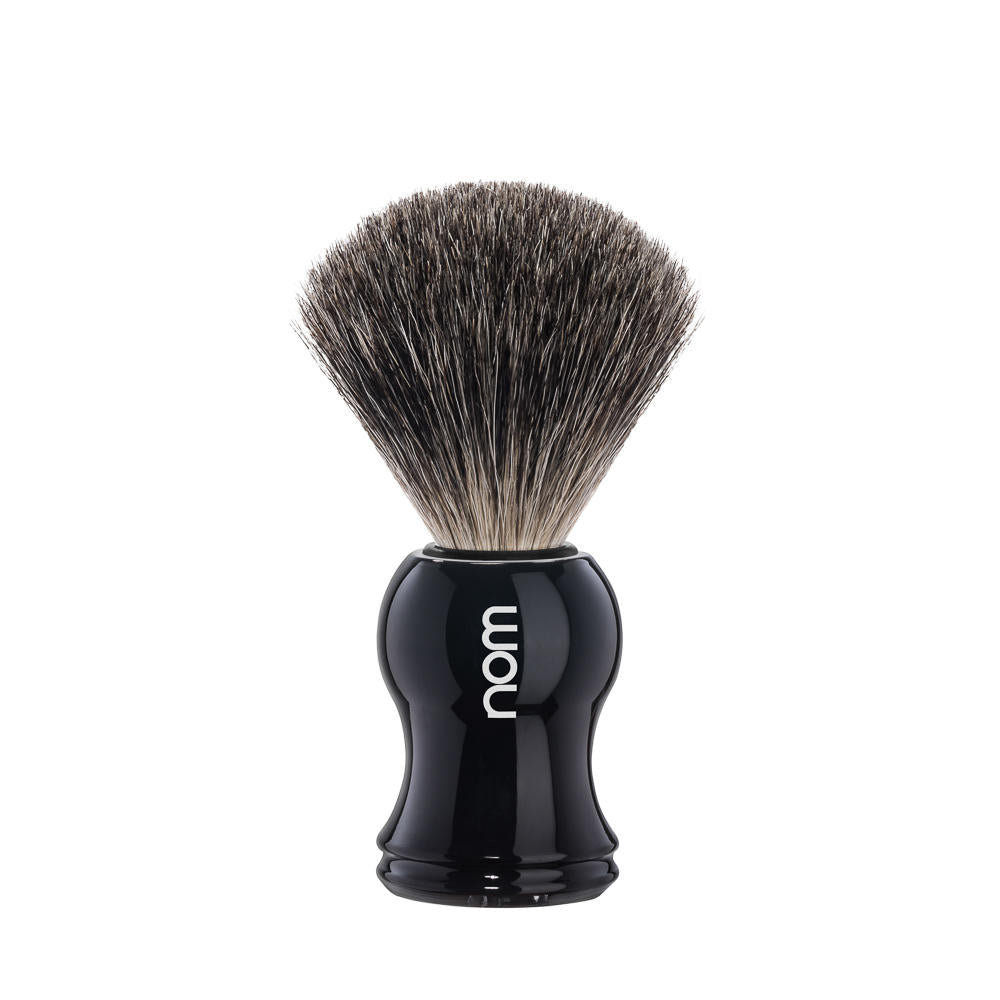 Muhle NOM Gustav Black Pure Badger Shaving Brush