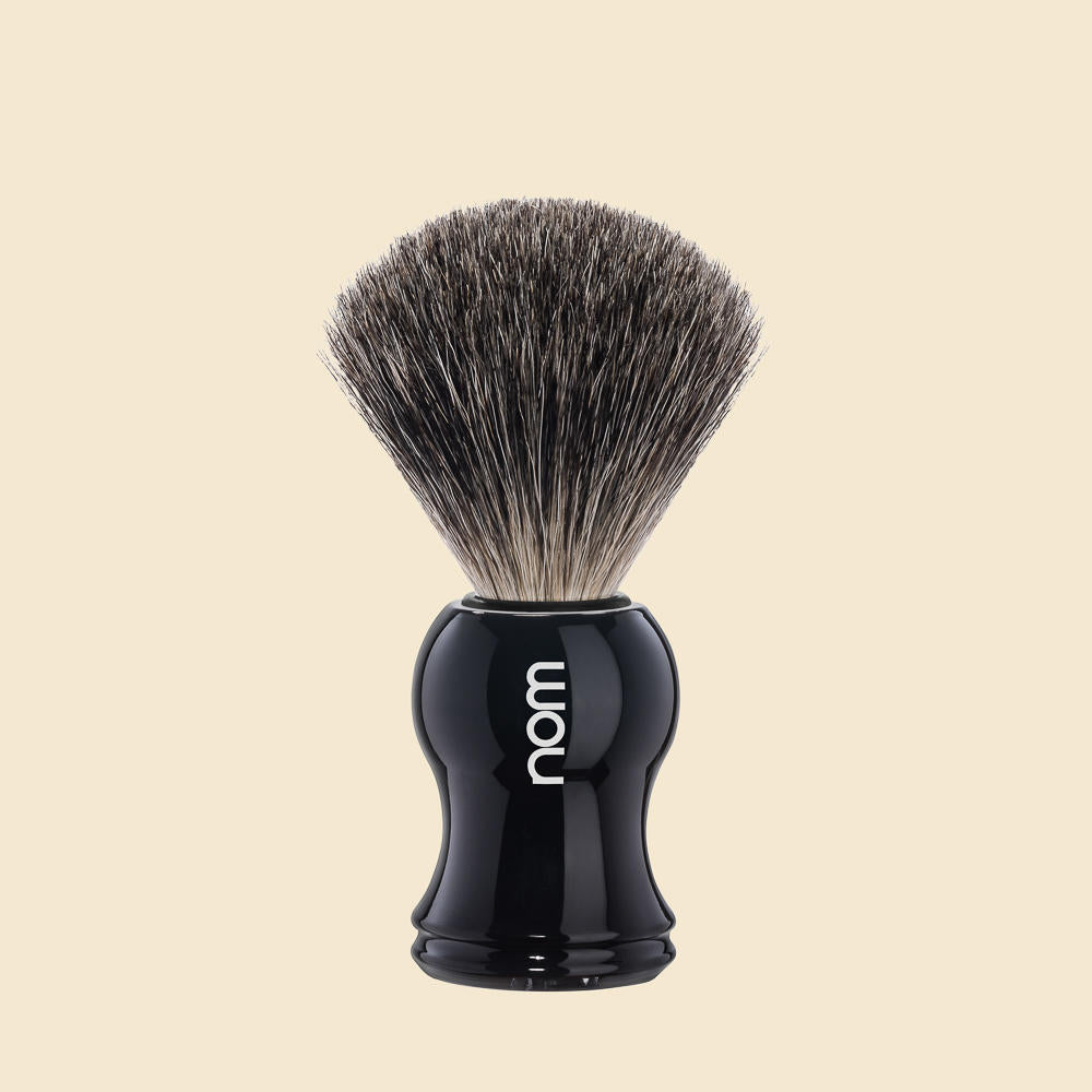 Muhle NOM Gustav, Black Pure Badger Shaving Brush