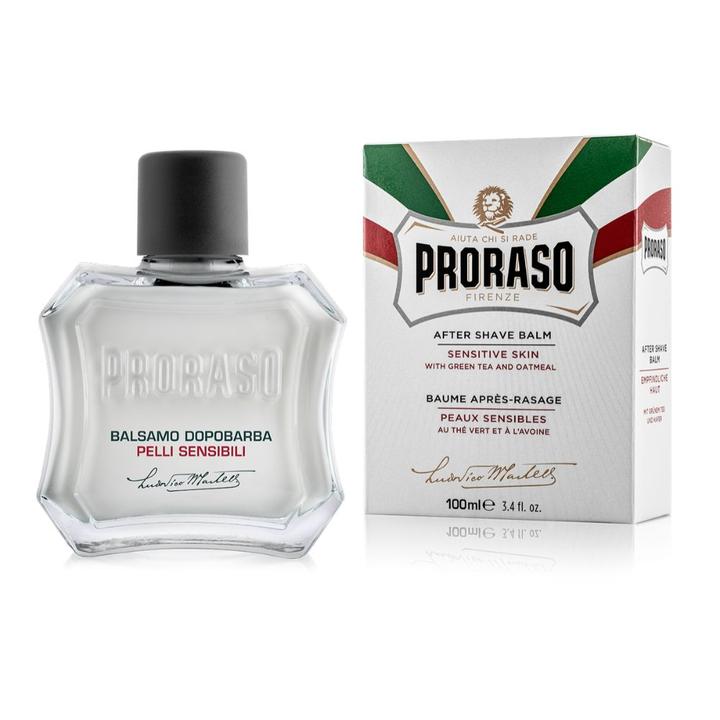 Proraso Aftershave Balm Sensitive with Oatmeal and Green Tea 100ml - White