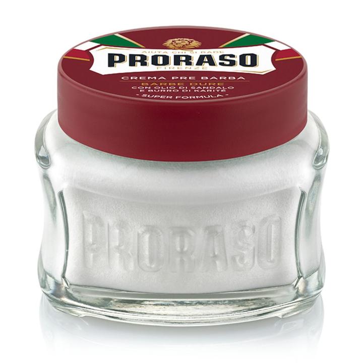 Proraso Pre-Shave Cream Nourish Sandalwood & Shea Butter 100ml Red