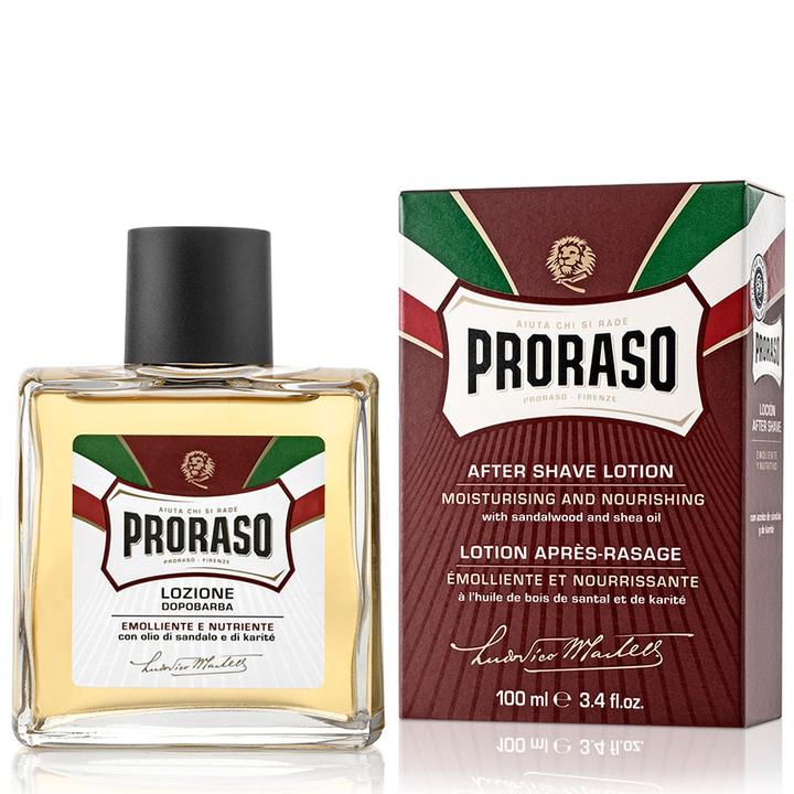 Proraso Aftershave Lotion Nourish Sandalwood & Shea Butter 100ml (Red)