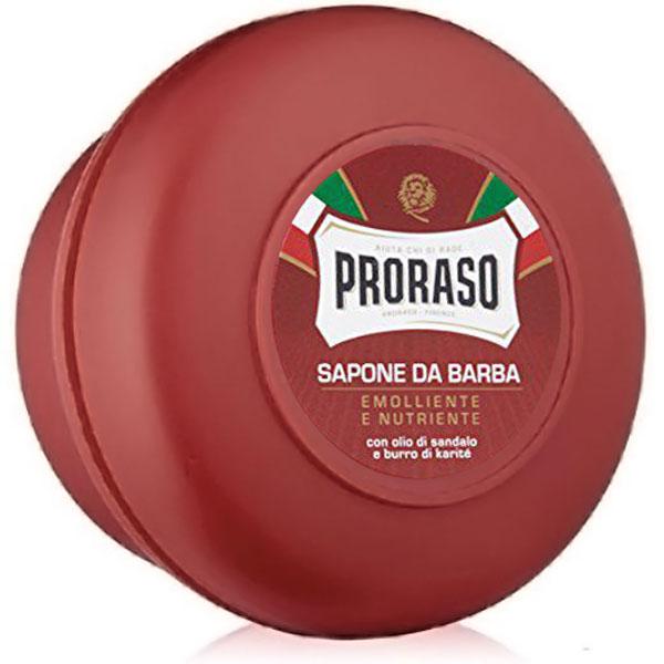 Proraso Shaving Soap Bowl Nourish Sandalwood & Shea Butter 150ml - Red